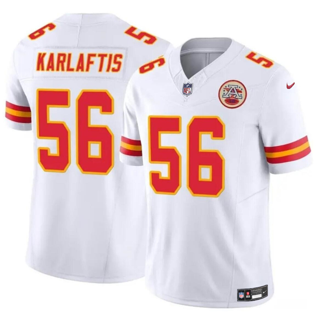 Mena??s Kansas City Chiefs #56 George Karlaftis White 2024 F.U.S.E Vapor Untouchable Limited Stitched Football Jersey