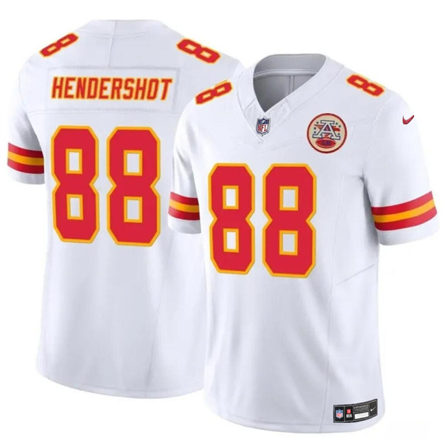 Mena??s Kansas City Chiefs #88 Peyton Hendershot White 2024 F.U.S.E Vapor Untouchable Limited Stitched Football Jersey