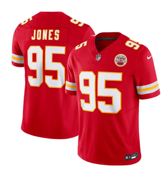 Mena??s Kansas City Chiefs #95 Chris Jones Red 2024 F.U.S.E Vapor Untouchable Limited Stitched Football Jersey
