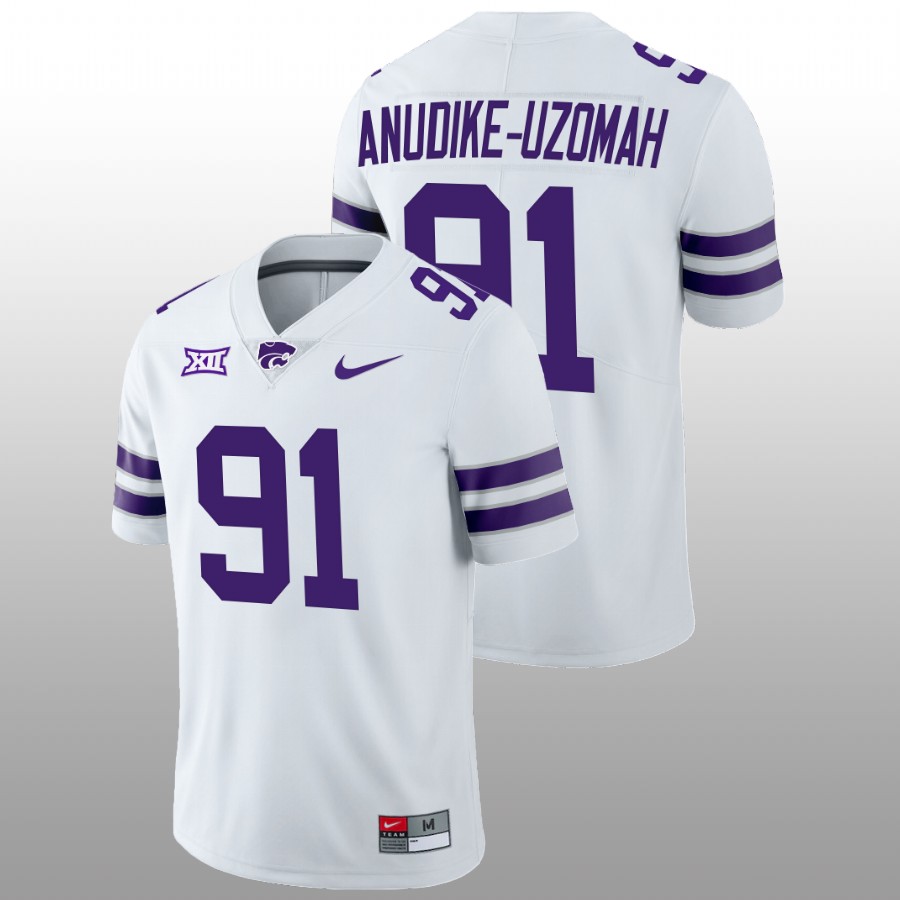 Men Felix Anudike-Uzomah College Football Kansas State Wildcats 2022-23 Jersey White