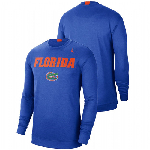 Men Florida Gators Basketball Team Spotlight Longsleeve T-Shirt Royal