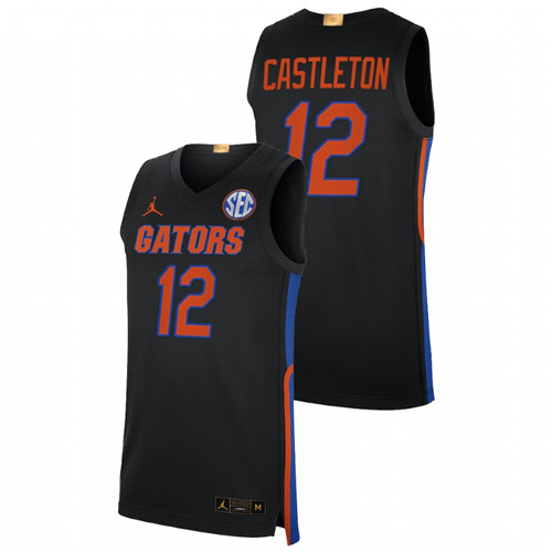 Men Florida Gators Colin Castleton 2021-22 College Basketball Jersey Black