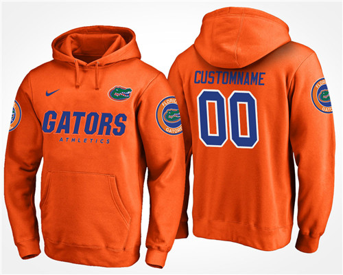 Men Florida Gators Orange Custom Name And Number Hoodie