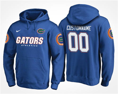 Men Florida Gators Royal Blue Custom Name And Number Hoodie