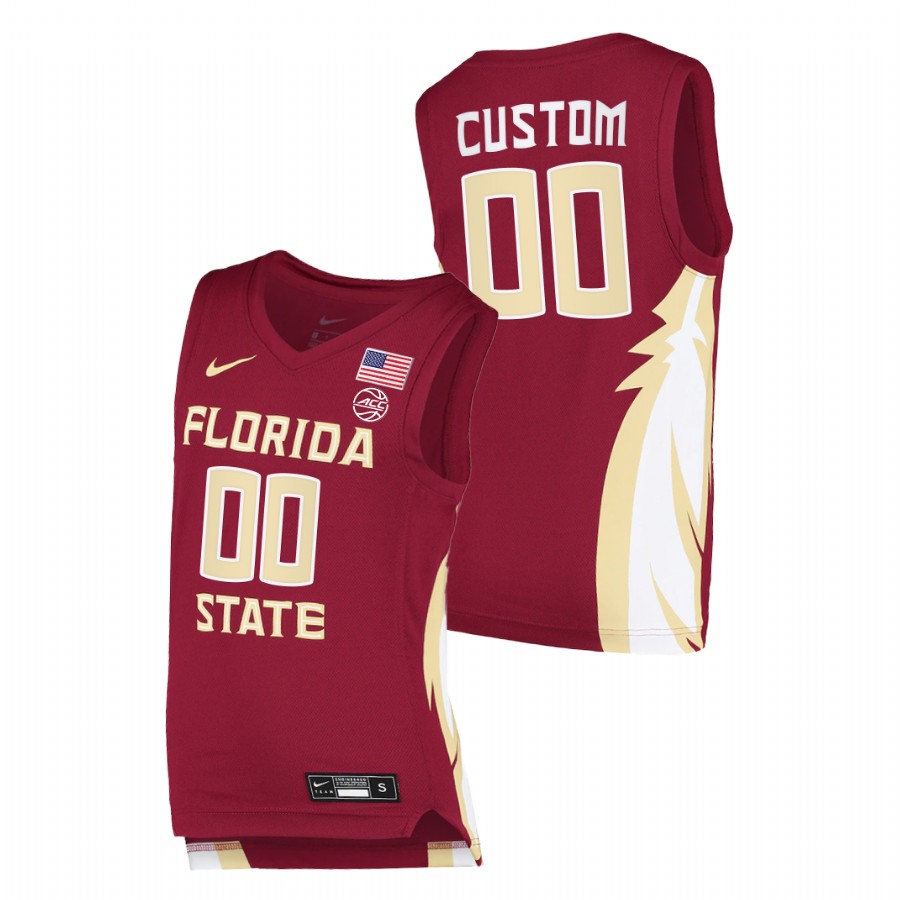 Men Florida State Seminoles Custom College Basketball Jersey Garnet
