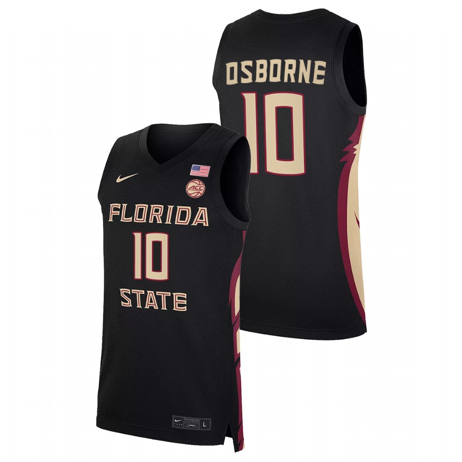 Men Florida State Seminoles Malik Osborne 2022 Jersey Black