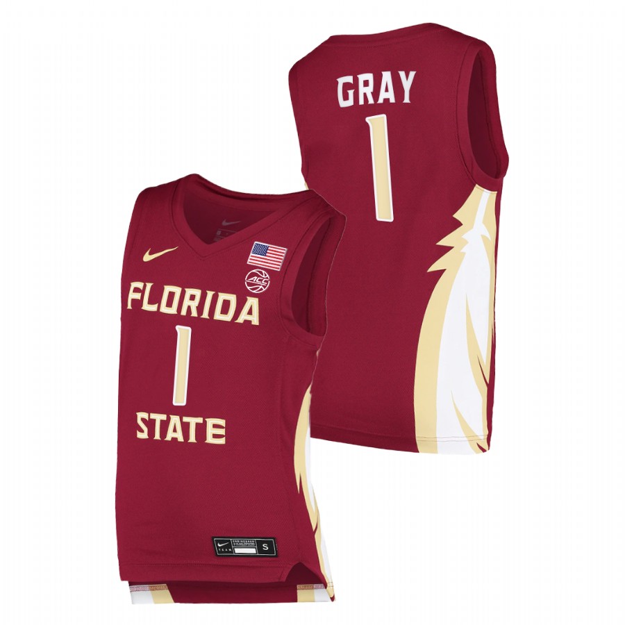 Men Florida State Seminoles Raiquan Gray College Basketball Jersey Garnet