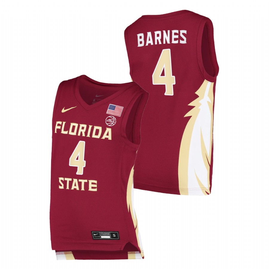 Men Florida State Seminoles Scottie Barnes College Basketball Jersey Garnet