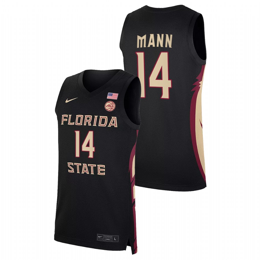 Men Florida State Seminoles Terance Mann NBA Alumni Jersey Black