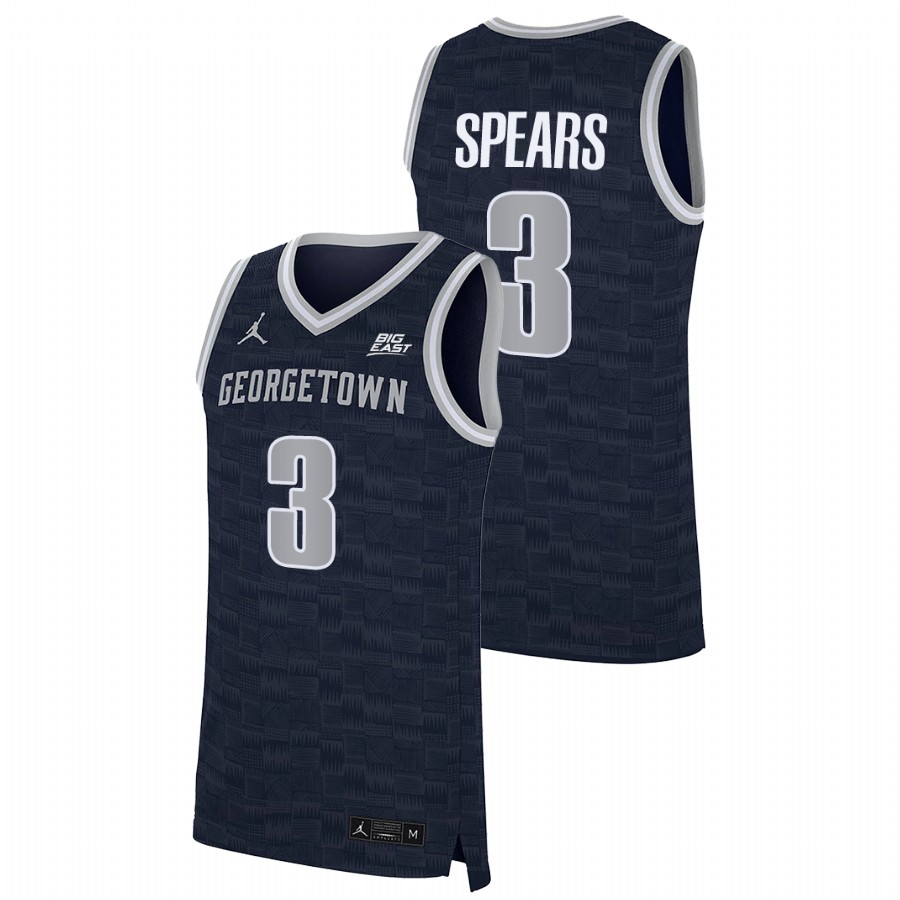 Men Georgetown Hoyas Amir Spears 2022-23 Jersey Navy