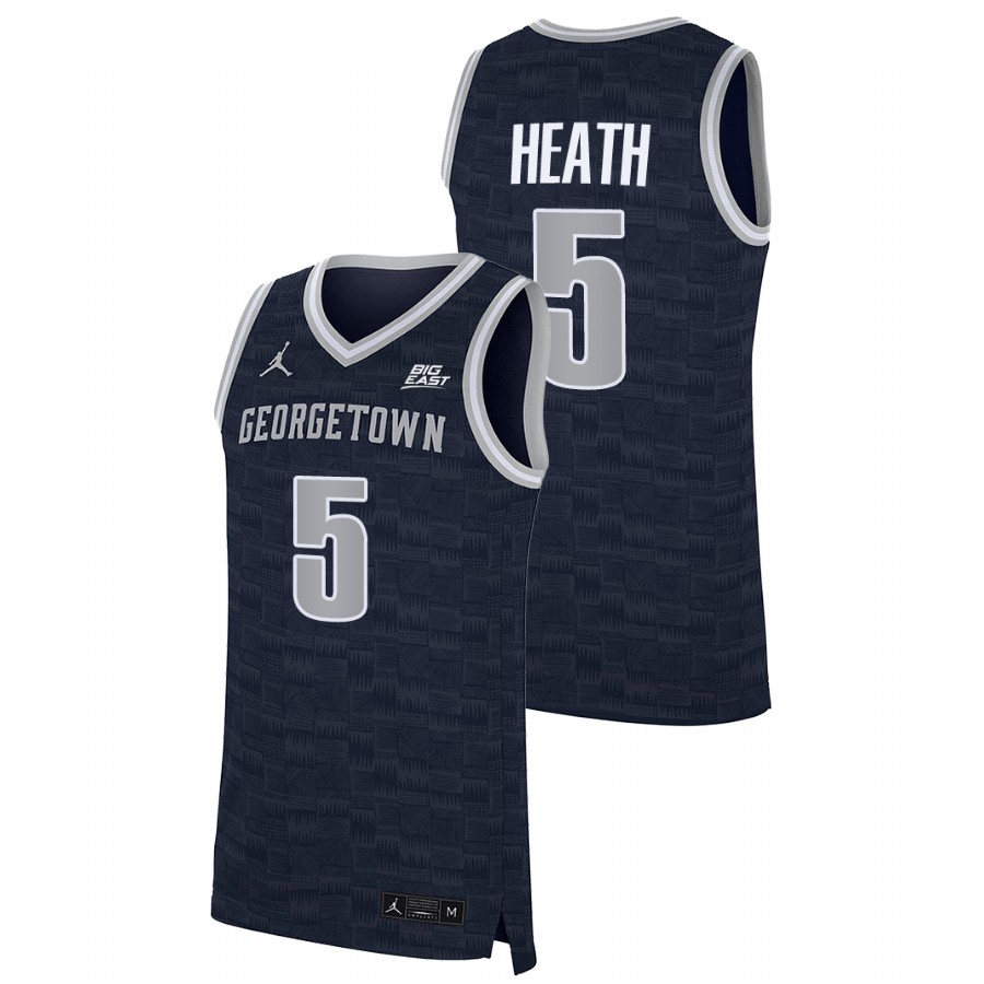 Men Georgetown Hoyas Jay Heath 2022-23 Jersey Navy