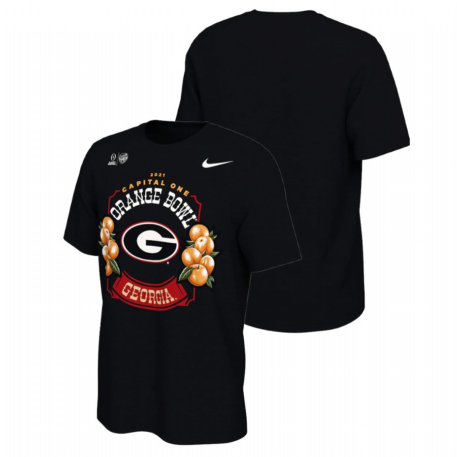 Men Georgia Bulldogs 2021 Orange Bowl College Football Playoff T-Shirt Black