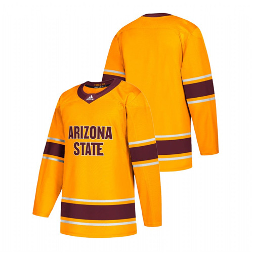 Men Gold Arizona State Sun Devils Replica College Hockey Jersey