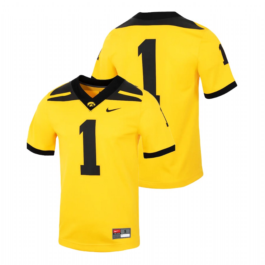 Men Gold Iowa Hawkeyes College Football Untouchable Jersey