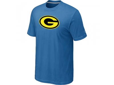 Men Green Bay Packers Neon Logo Charcoal light Blue T-shirt