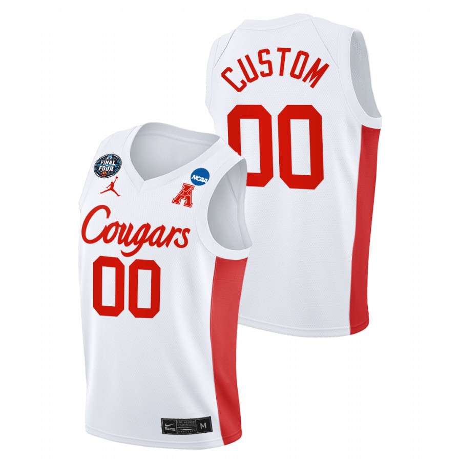 Men Houston Cougars Custom 2021 March Madness Final Four Classic Jersey White