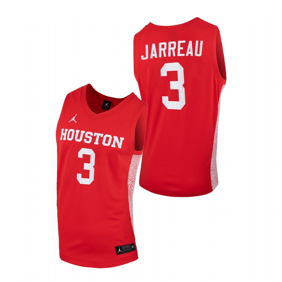 Men Houston Cougars DeJon Jarreau Replica 2020-21 College Basketball Jersey Red