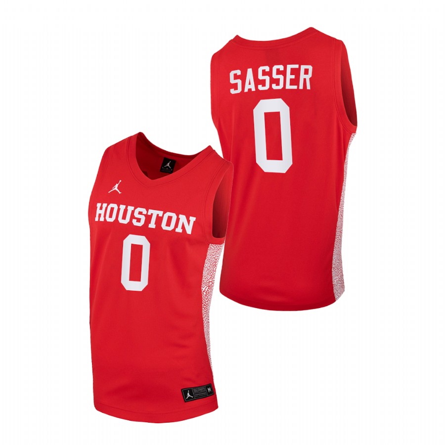 Men Houston Cougars Marcus Sasser Replica 2020-21 College Basketball Jersey Red