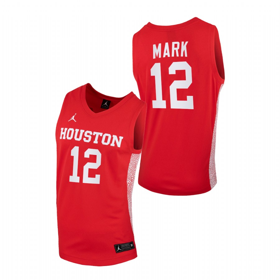 Men Houston Cougars Tramon Mark Replica 2020-21 College Basketball Jersey Red