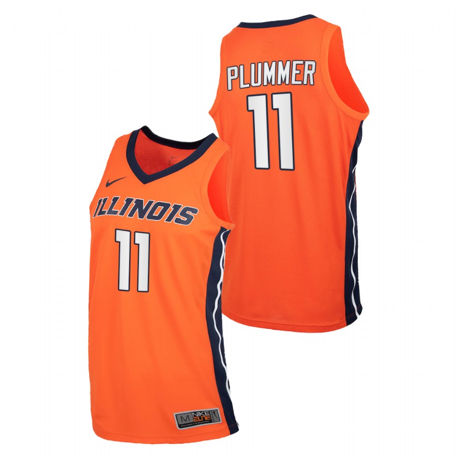 Men Illinois Fighting Illini Alfonso Plummer 2021-22 Replica Jersey Orange