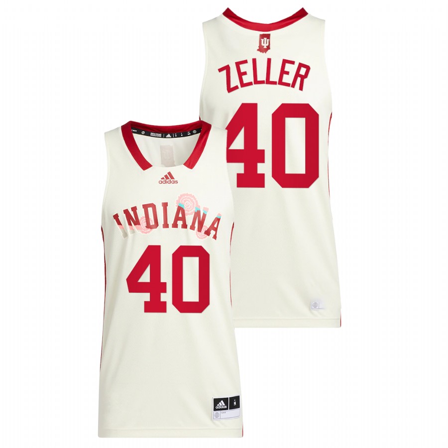 Men Indiana Hoosiers Cody Zeller Alumni Basketball Jersey White