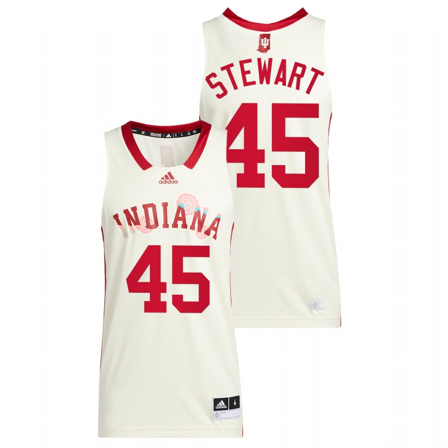 Men Indiana Hoosiers Parker Stewart 2022 Basketball Jersey Cream