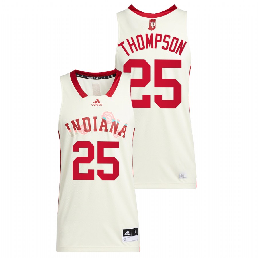 Men Indiana Hoosiers Race Thompson 2022 Basketball Jersey Cream