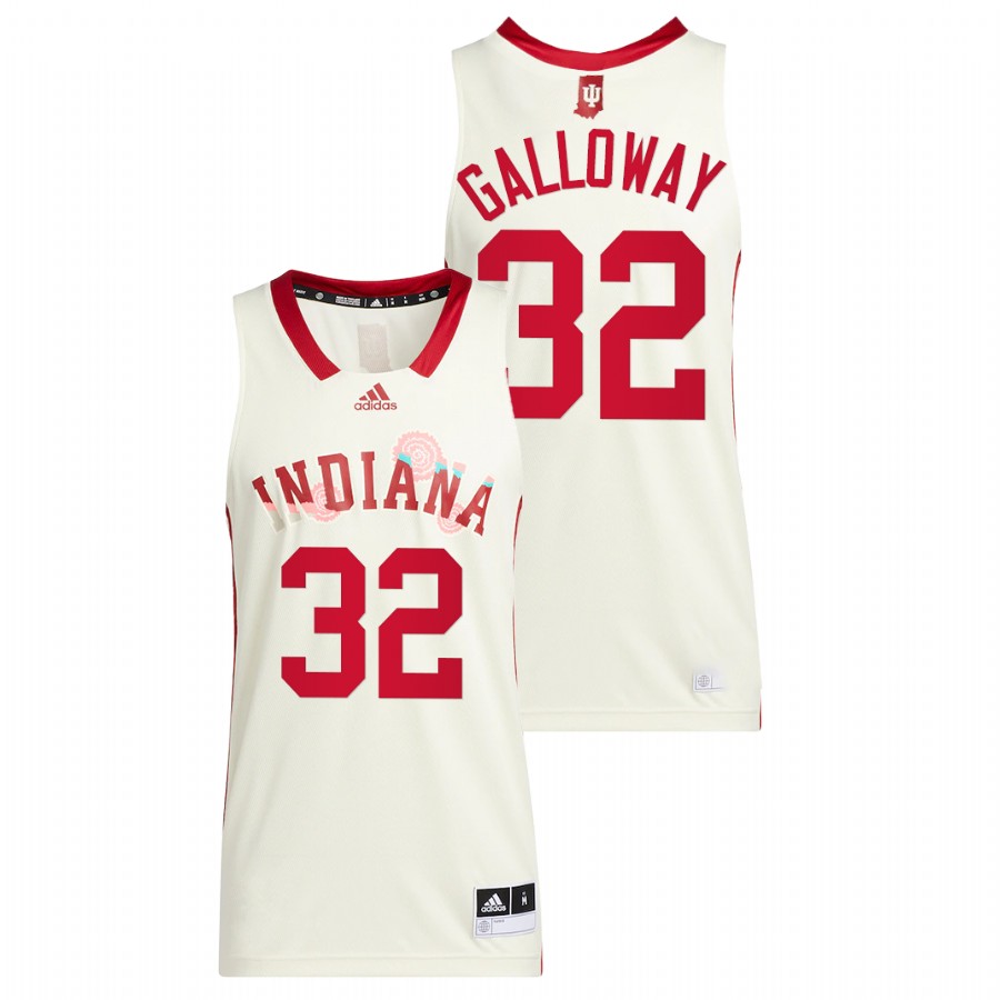 Men Indiana Hoosiers Trey Galloway 2022 Basketball Jersey Cream
