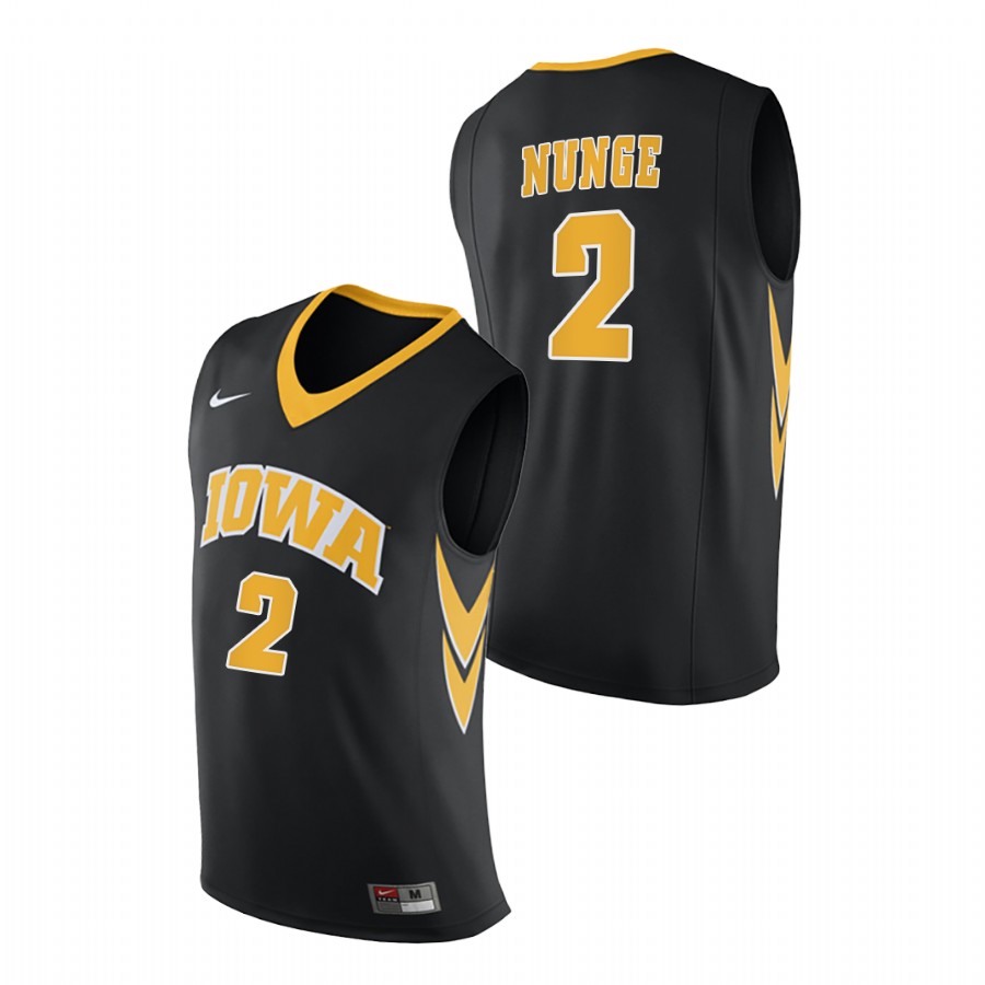 Men Iowa Hawkeyes Jack Nunge Replica 2020-21 College Basketball Jersey Black