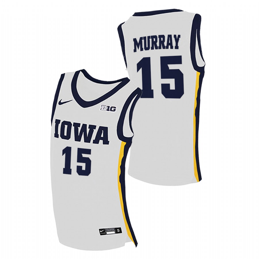 Men Iowa Hawkeyes Keegan Murray Home 2020-21 College Basketball Jersey White