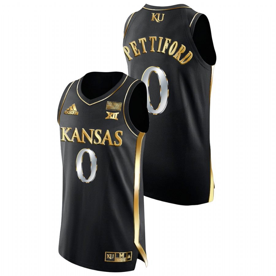 Men Kansas Jayhawks Bobby Pettiford 2021-22 Authentic Basketball Jersey Black