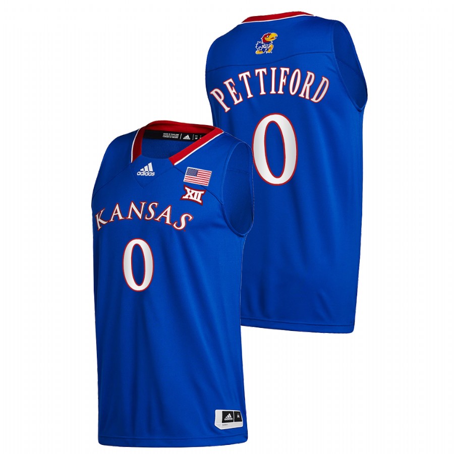 Men Kansas Jayhawks Bobby Pettiford 2021-22 Away Jersey Blue