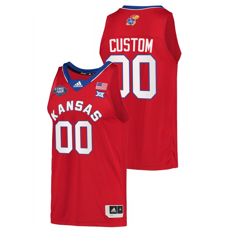 Men Kansas Jayhawks Custom Reverse Retro Jersey Red