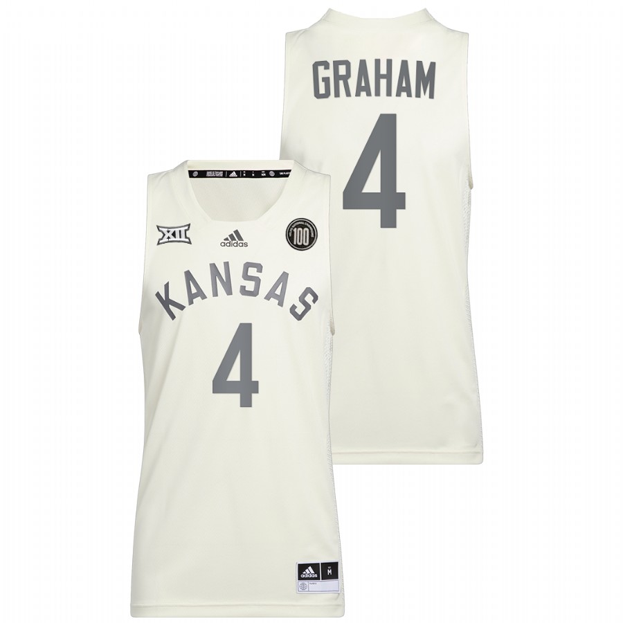Men Kansas Jayhawks Devonte' Graham Alumni Basketball Jersey White
