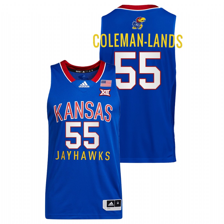 Men Kansas Jayhawks Jalen Coleman-Lands Throwback Jersey Royal