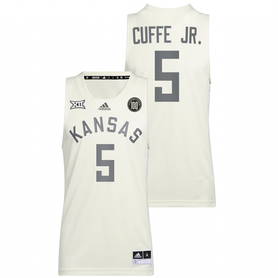 Men Kansas Jayhawks Kyle Cuffe Jr. 2022 College Basketball Jersey White