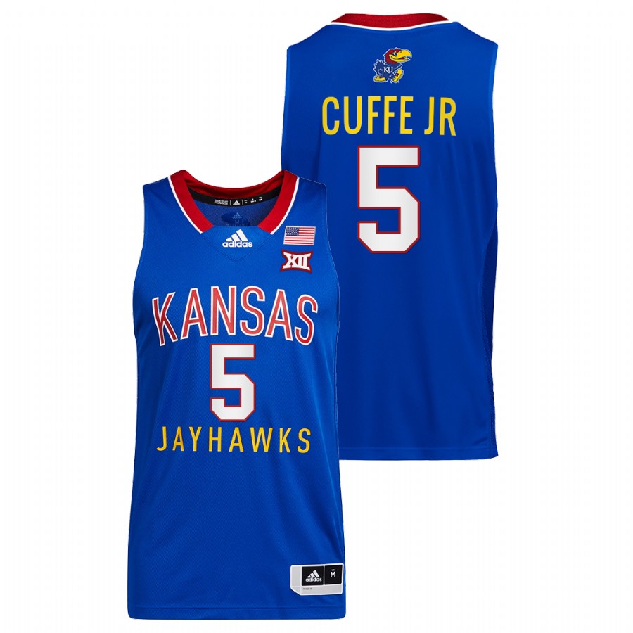 Men Kansas Jayhawks Kyle Cuffe Jr. Throwback Jersey Royal
