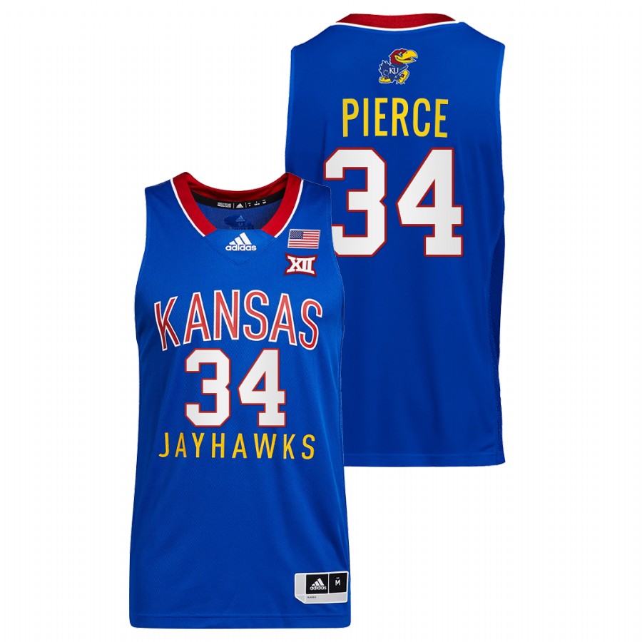 Men Kansas Jayhawks Paul Pierce Throwback Jersey Royal