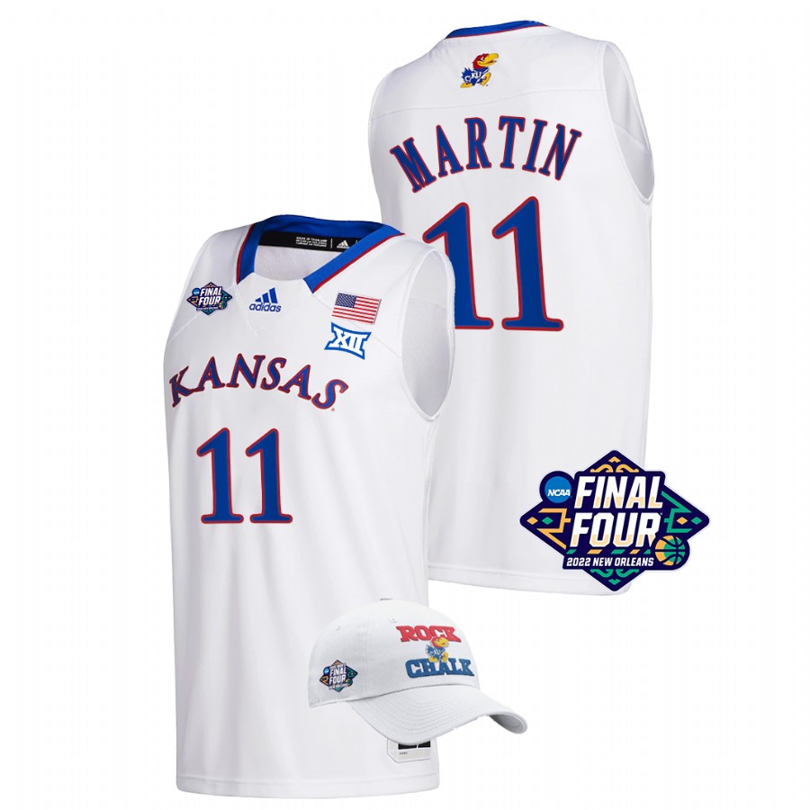 Men Kansas Jayhawks Remy Martin Basketball Jersey White
