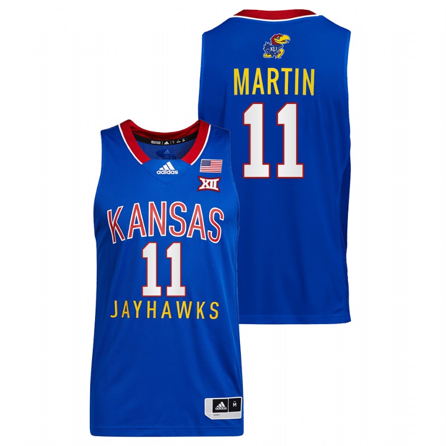Men Kansas Jayhawks Remy Martin Throwback Jersey Royal