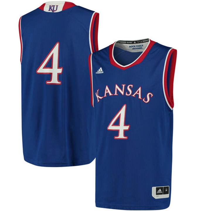 Men Kansas Jayhawks Royal NCAA Basketball Jersey