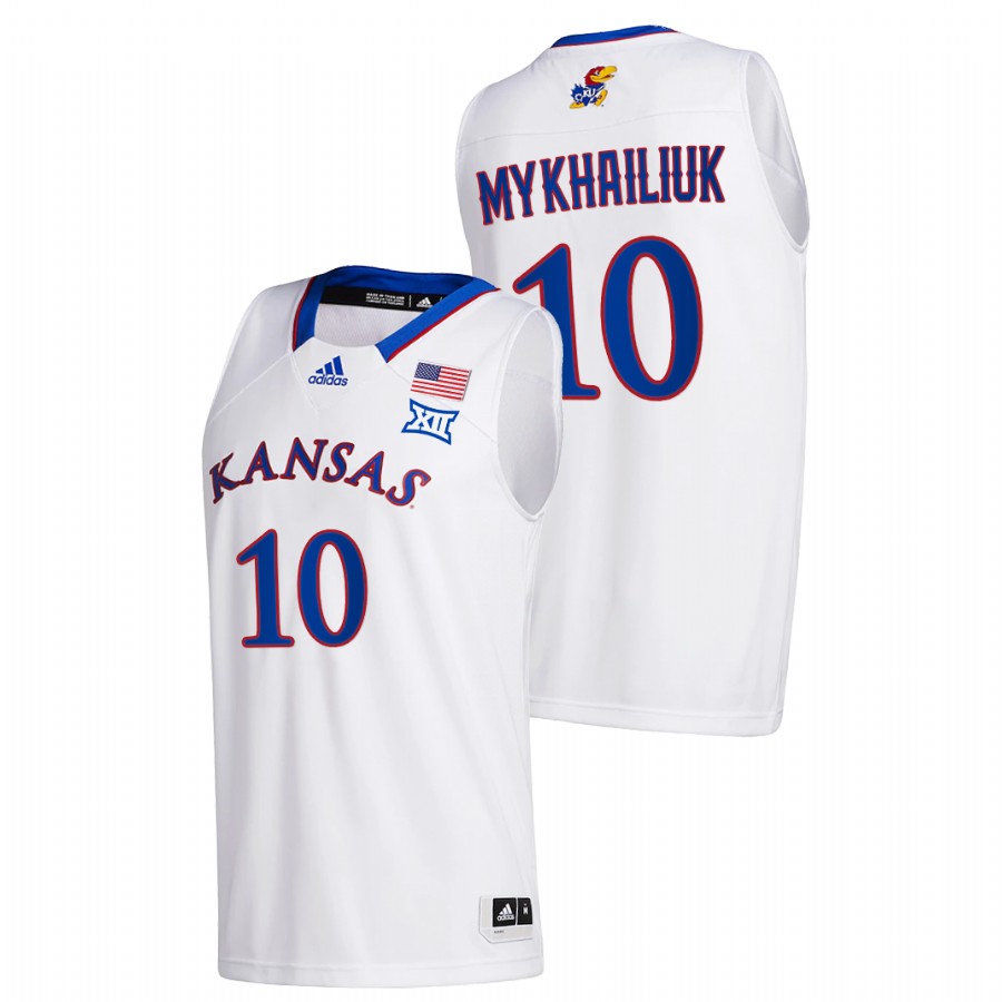Men Kansas Jayhawks Sviatoslav Mykhailiuk Jersey White