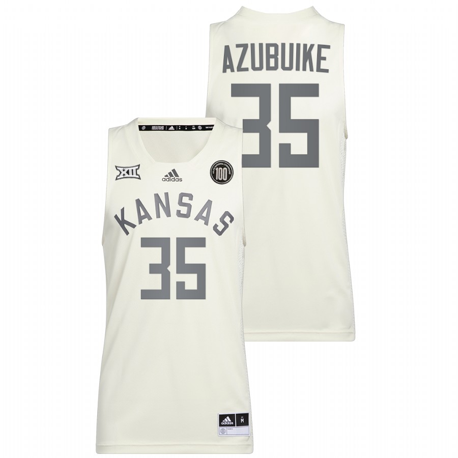 Men Kansas Jayhawks Udoka Azubuike Alumni Basketball Jersey White
