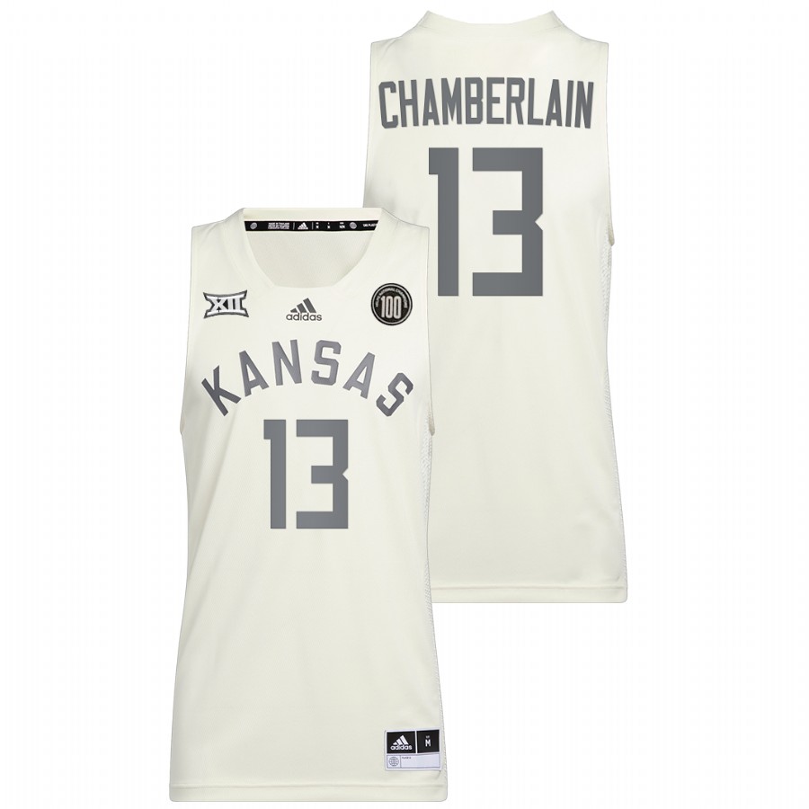 Men Kansas Jayhawks Wilt Chamberlain Alumni Basketball Jersey White
