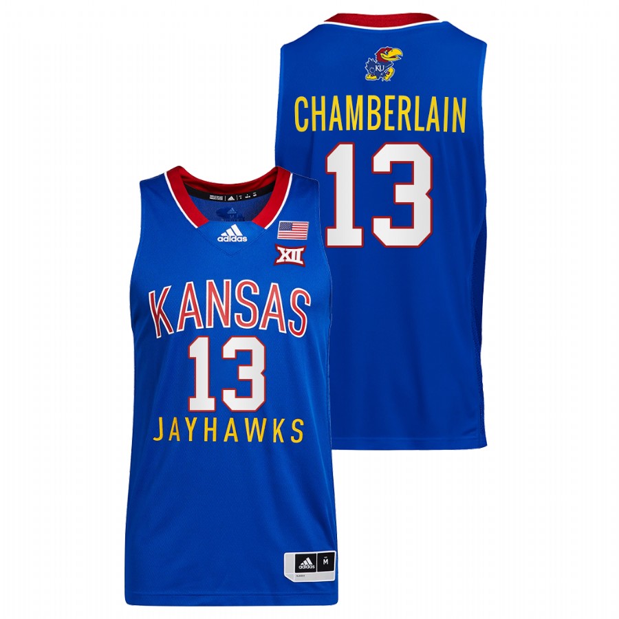 Men Kansas Jayhawks Wilt Chamberlain Throwback Jersey Royal