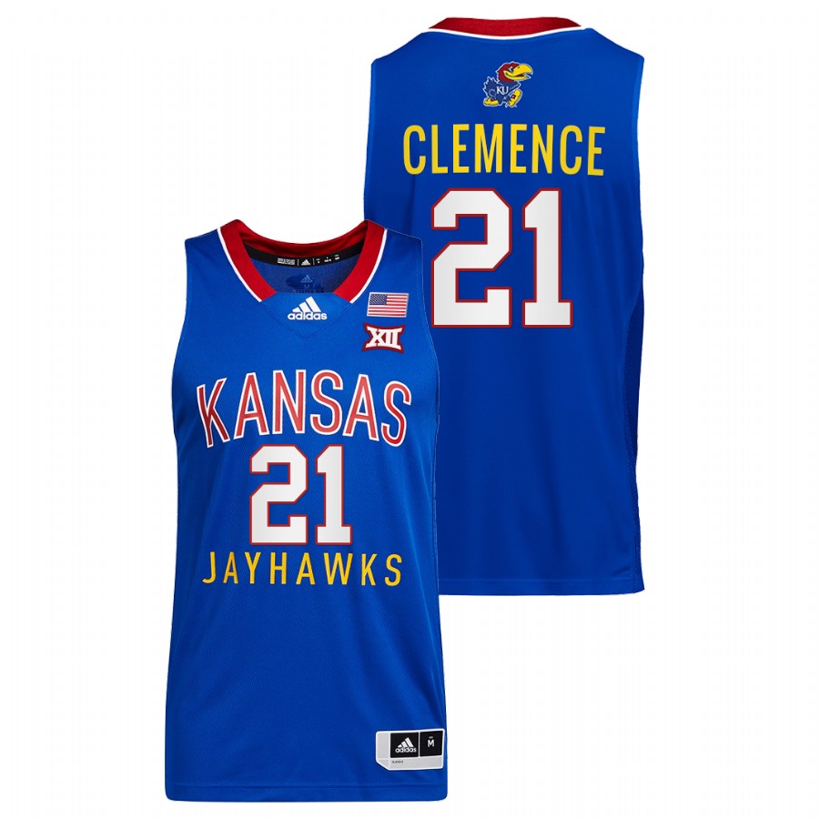 Men Kansas Jayhawks Zach Clemence Throwback Jersey Royal