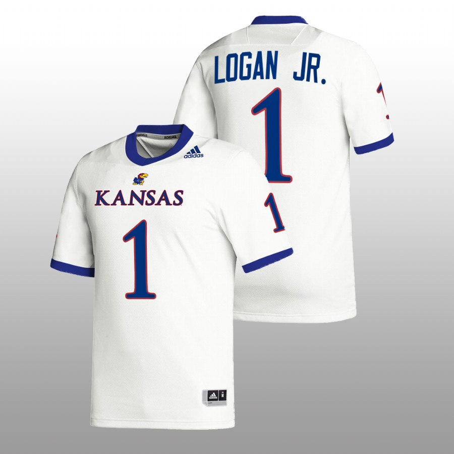 Men Kenny Logan Jr. Premier Football Kansas Jayhawks 2022 Jersey White