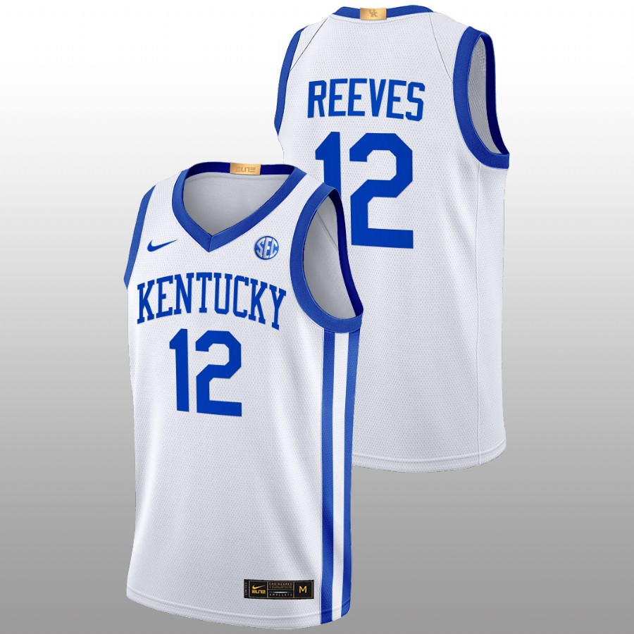 Men Kentucky Wildcats Antonio Reeves 2022-23 Elite Basketball Jersey White