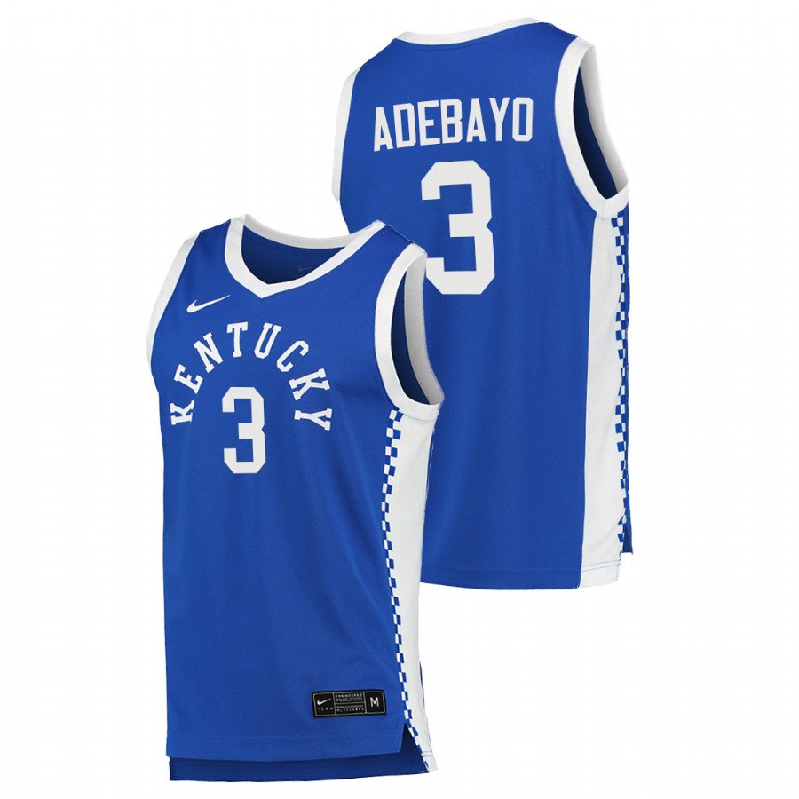 Men Kentucky Wildcats Bam Adebayo College Basketball 2020-21 Jersey Blue