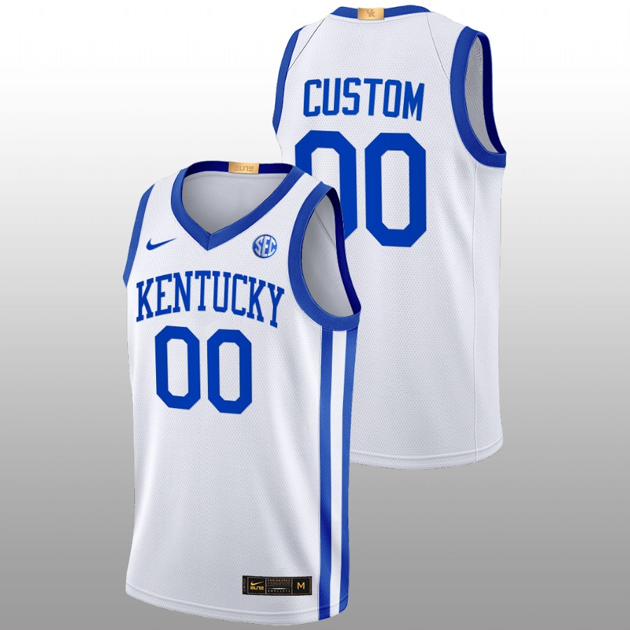 Men Kentucky Wildcats Custom 2022-23 Elite Basketball Jersey White